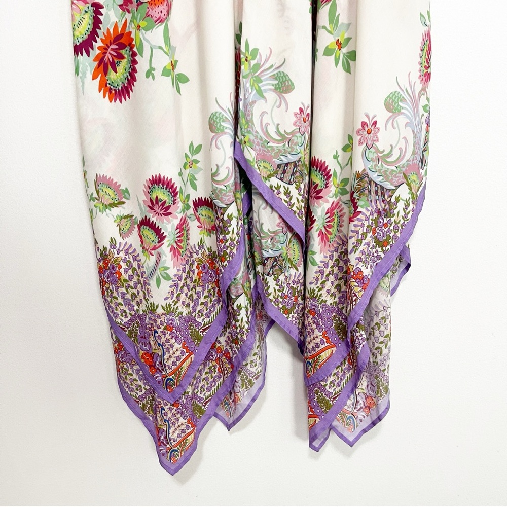 BOGO! Anthropologie Analise Floral Midi Dress Cream Size 2 - Picture 9 of 12